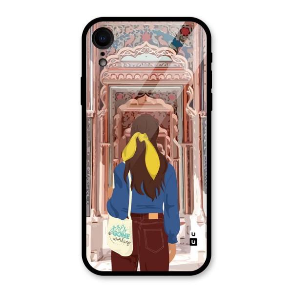 wonderful Girl Glass Back Case for iPhone XR