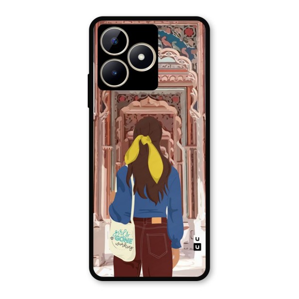 wonderful Girl Metal Back Case for Realme C53