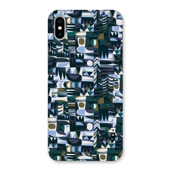 Abstract Blues Back Case for iPhone X