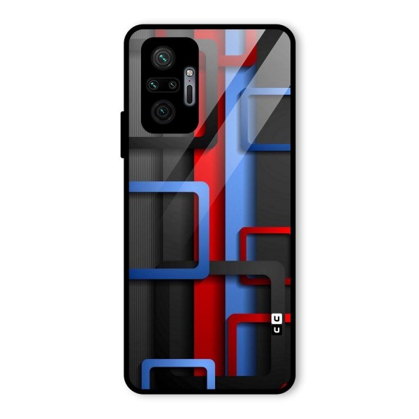 Abstract Box Glass Back Case for Redmi Note 10 Pro Max