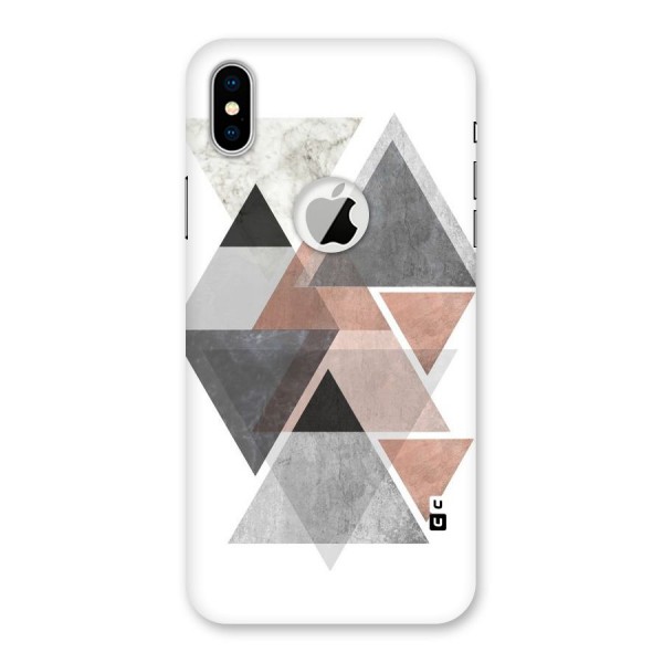 Abstract Diamond Pink Design Back Case for iPhone X Logo Cut