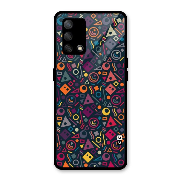 Abstract Figures Glass Back Case for Oppo F19