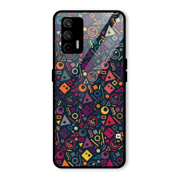Abstract Figures Glass Back Case for Realme X7 Max
