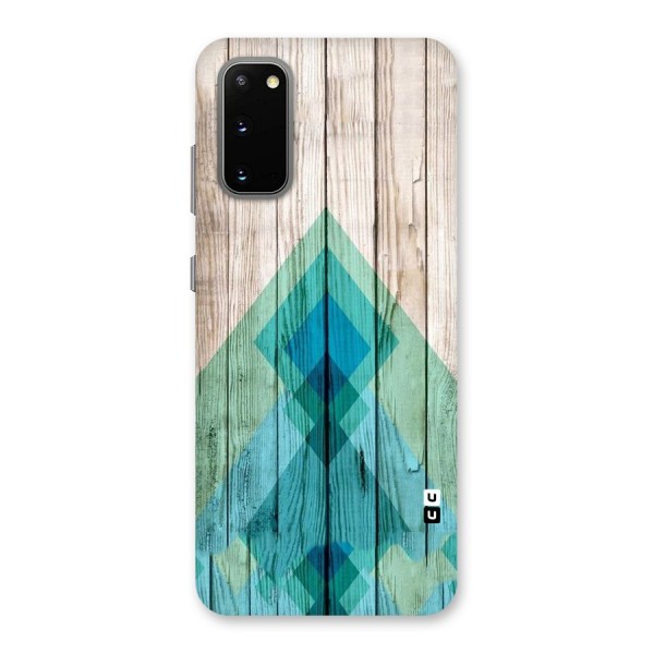 Abstract Green And Wood Back Case for Galaxy S20