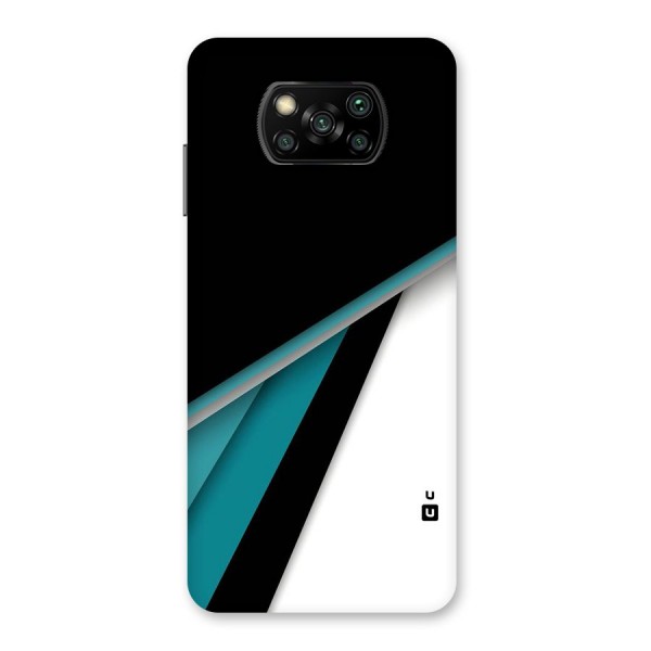 Abstract Lines Of Blue Back Case for Poco X3
