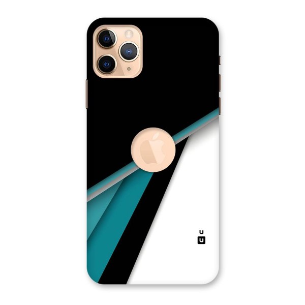 Abstract Lines Of Blue Back Case for iPhone 11 Pro Max Logo Cut
