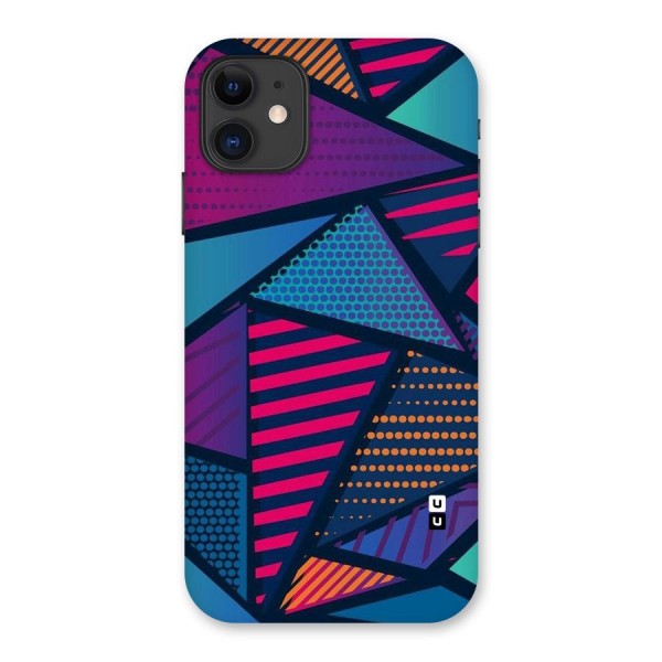 Abstract Lines Polka Back Case for iPhone 11