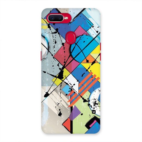 Abstract Paint Shape Back Case for Oppo F9 Pro