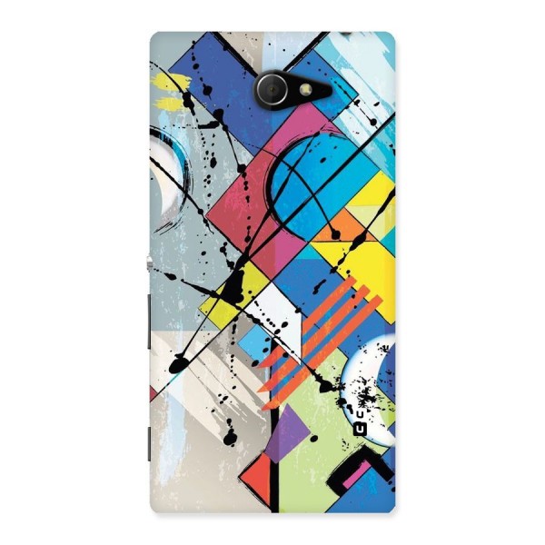Abstract Paint Shape Back Case for Sony Xperia M2