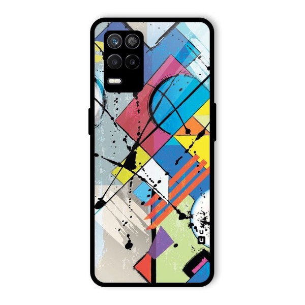 Abstract Paint Shape Glass Back Case for Realme 8 5G