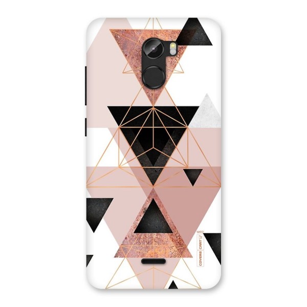 Abstract Rose Gold Triangles Back Case for Gionee X1
