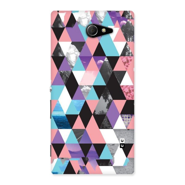 Abstract Splash Triangles Back Case for Sony Xperia M2