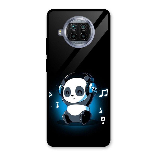 Adorable Panda Enjoying Music Glass Back Case for Mi 10i