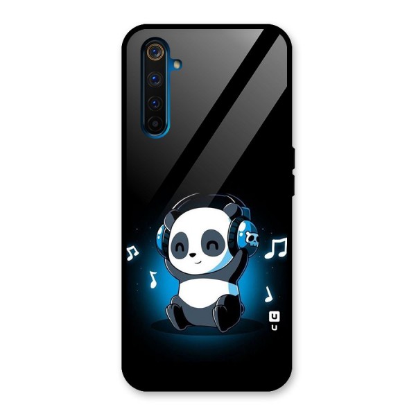 Adorable Panda Enjoying Music Glass Back Case for Realme 6 Pro