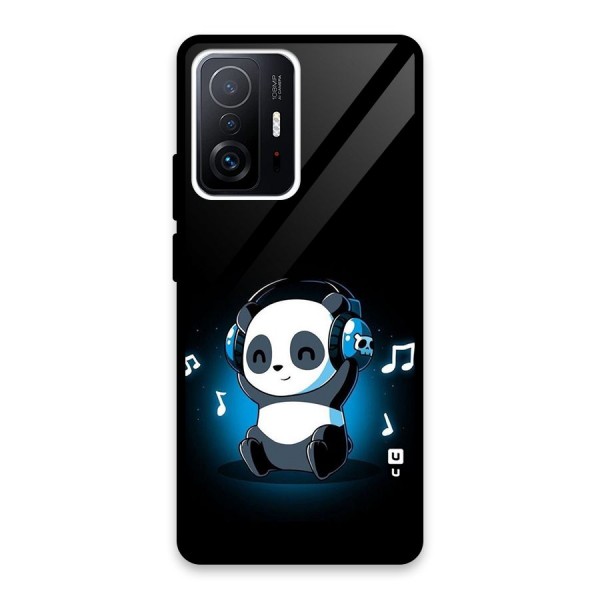 Adorable Panda Enjoying Music Glass Back Case for Xiaomi 11T Pro