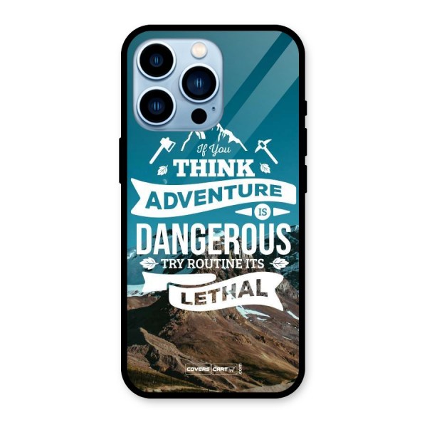 Adventure Dangerous Lethal Glass Back Case for iPhone 13 Pro