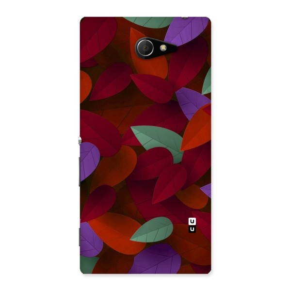 Aesthetic Colorful Leaves Back Case for Sony Xperia M2