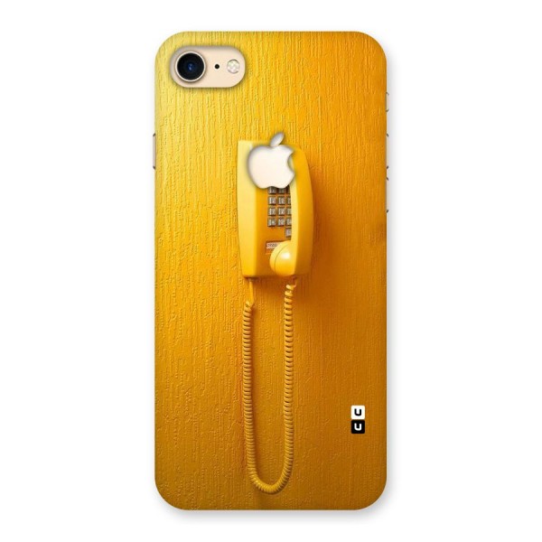Aesthetic Yellow Telephone Back Case for iPhone 7 Apple Cut