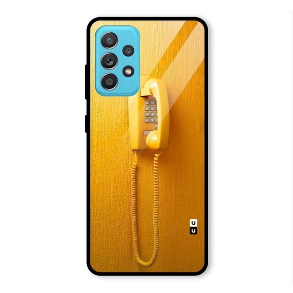 Aesthetic Yellow Telephone Glass Back Case for Galaxy A52s 5G