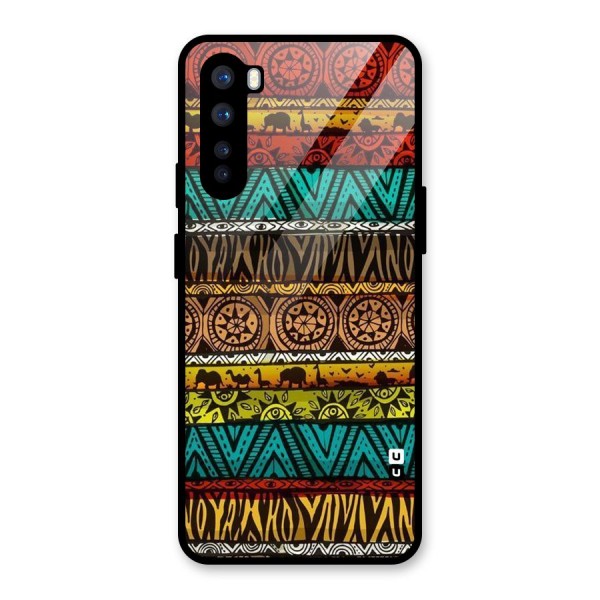 African Design Pattern Glass Back Case for OnePlus Nord