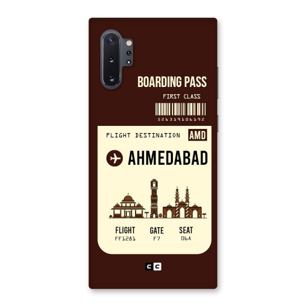Ahmedabad Boarding Pass Back Case for Galaxy Note 10 Plus