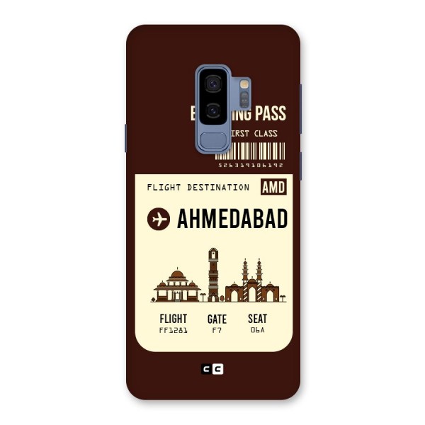 Ahmedabad Boarding Pass Back Case for Galaxy S9 Plus