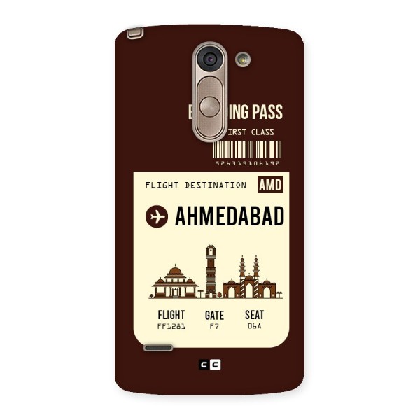 Ahmedabad Boarding Pass Back Case for LG G3 Stylus
