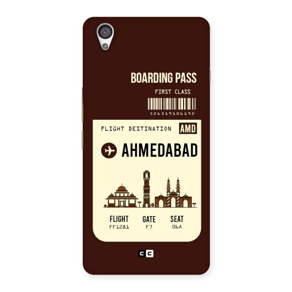 Ahmedabad Boarding Pass Back Case for OnePlus X