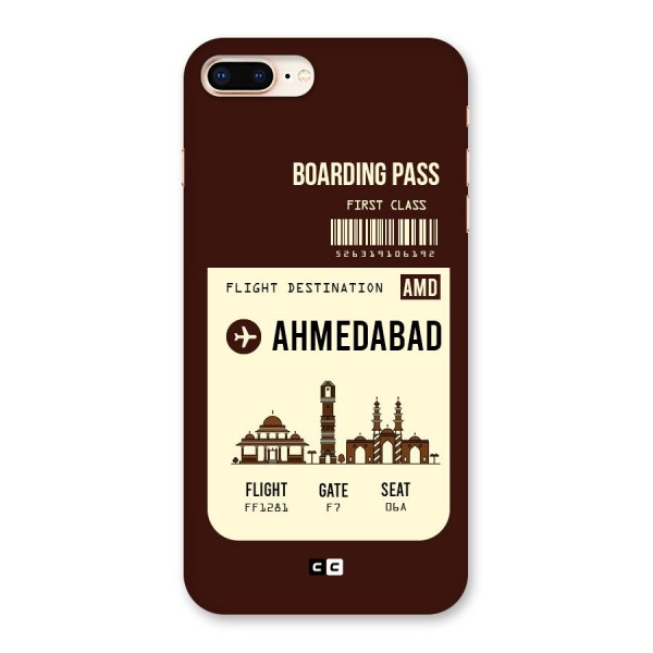 Ahmedabad Boarding Pass Back Case for iPhone 8 Plus
