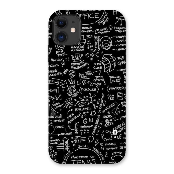 Anatomy Pattern Back Case for iPhone 11