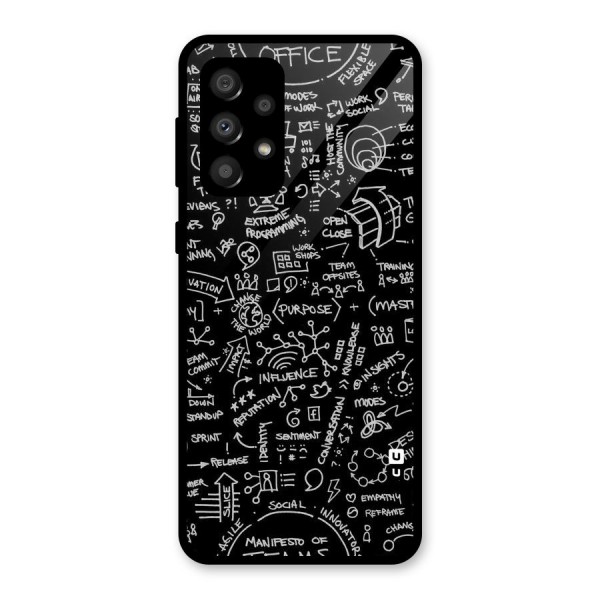 Anatomy Pattern Glass Back Case for Galaxy A32
