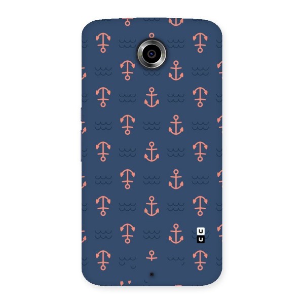 Anchor Sea Blue Back Case for Nexsus 6