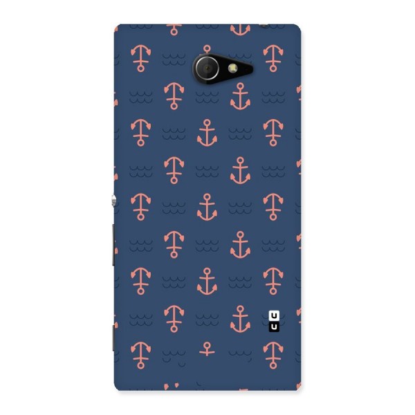 Anchor Sea Blue Back Case for Sony Xperia M2
