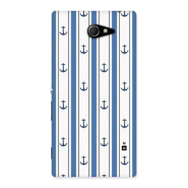 Anchor Stripe Lines Back Case for Sony Xperia M2