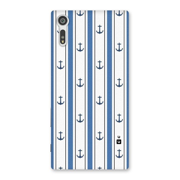 Anchor Stripe Lines Back Case for Xperia XZ
