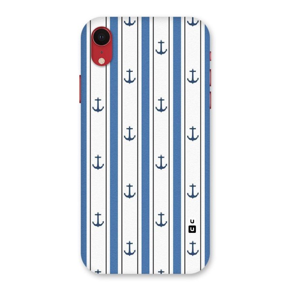 Anchor Stripe Lines Back Case for iPhone XR