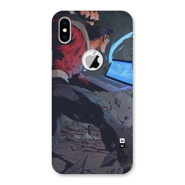 Angry Programmer Back Case for iPhone X Logo Cut