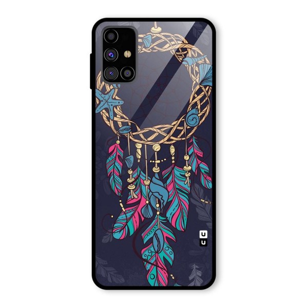 Animated Dream Catcher Glass Back Case for Galaxy M31s
