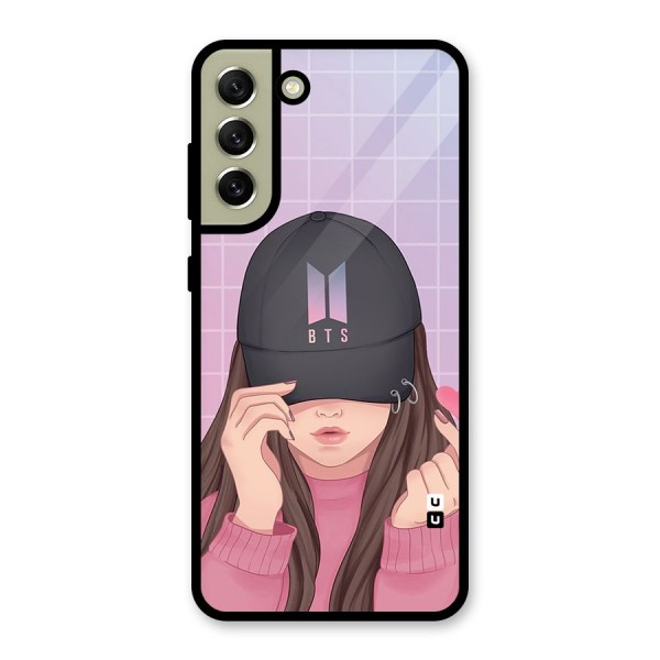 Anime Beautiful BTS Girl Glass Back Case for Galaxy S21 FE 5G