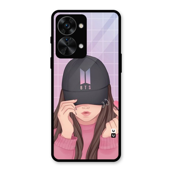 Anime Beautiful BTS Girl Glass Back Case for OnePlus Nord 2T