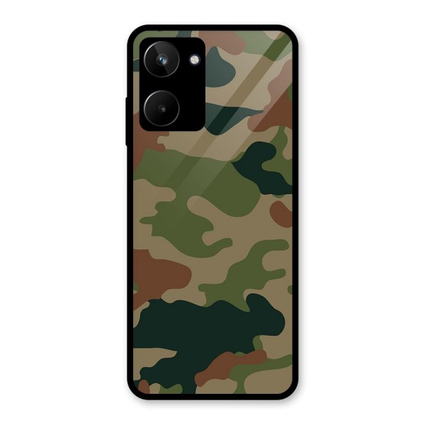 Army Camouflage Glass Back Case for Realme 10