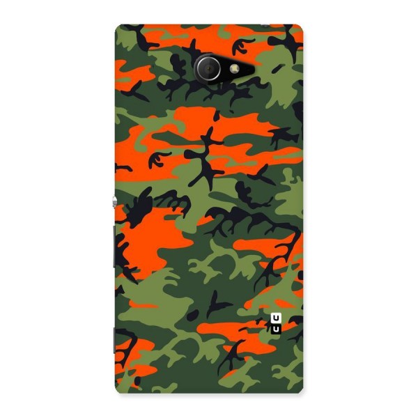 Army Pattern Back Case for Sony Xperia M2