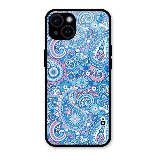 Artistic Blue Art Glass Back Case for iPhone 14