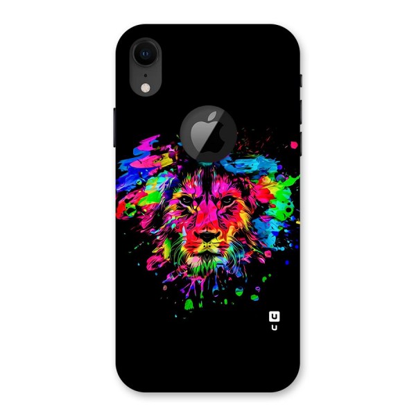 Artistic Lion Art Splash Back Case for iPhone XR Logo Cut