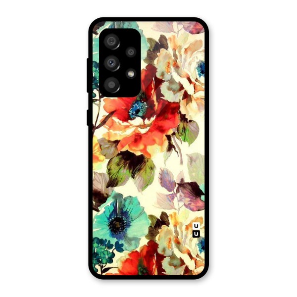 Artsy Bloom Flower Glass Back Case for Galaxy A32