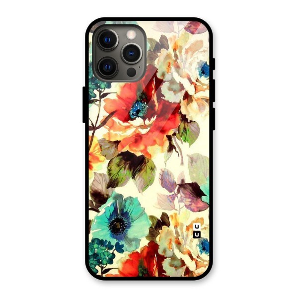 Artsy Bloom Flower Glass Back Case for iPhone 12 Pro Max