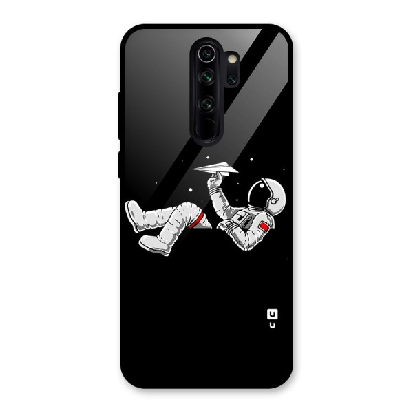 Astronaut Aeroplane Glass Back Case for Redmi Note 8 Pro