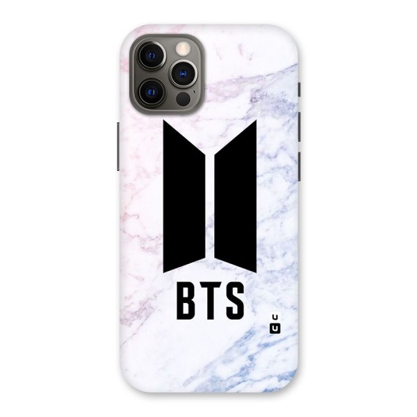 BTS Logo Marble Print Back Case for iPhone 12 Pro