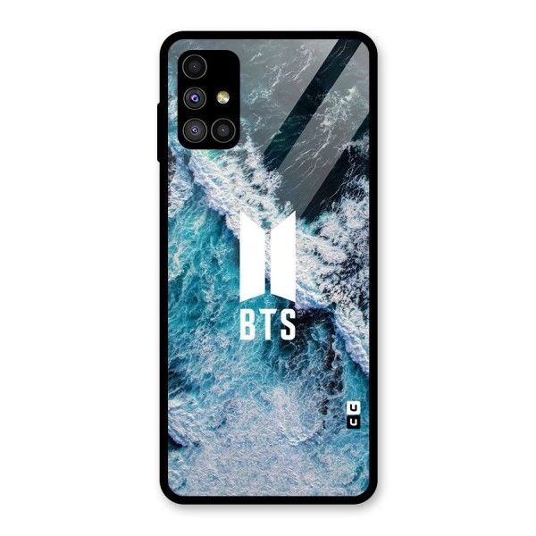 BTS Ocean Waves Glass Back Case for Galaxy M51