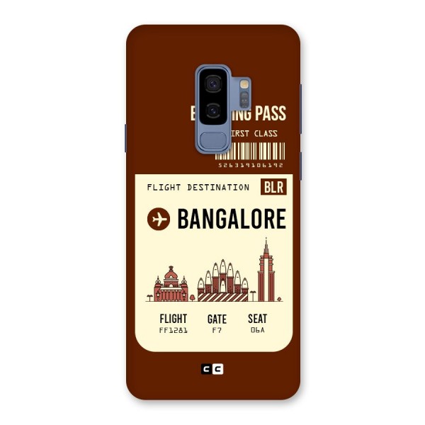 Bangalore Boarding Pass Back Case for Galaxy S9 Plus